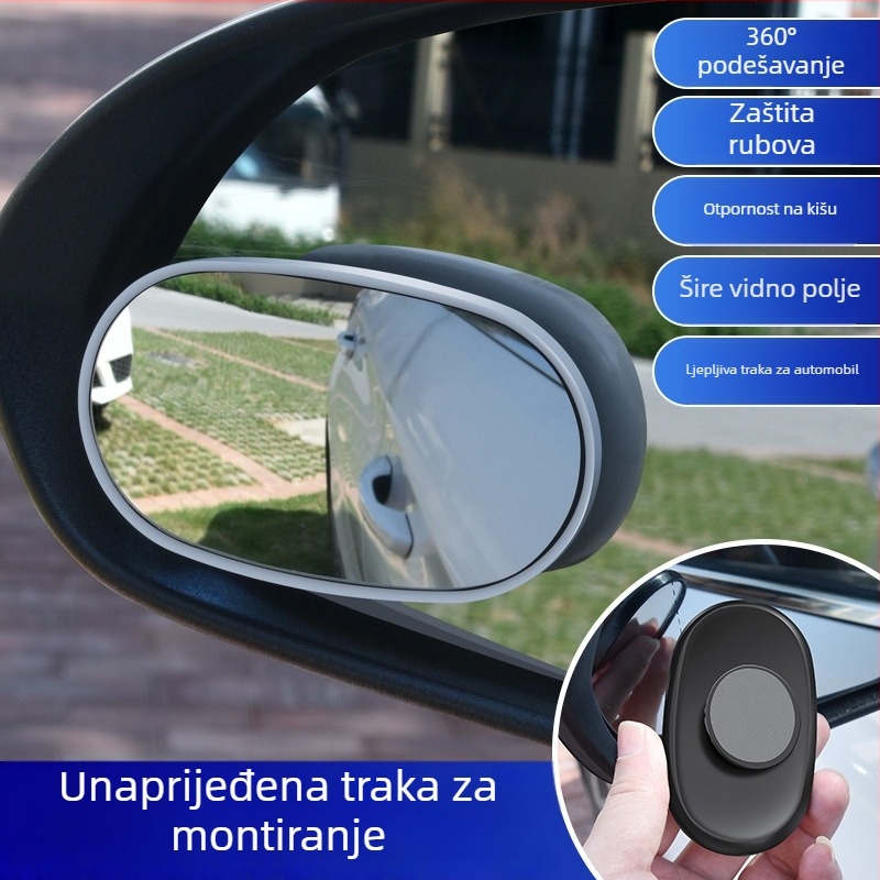 Jingduobao retrovizor – mali kružni oblik, ultra širok kut gledanja, veliko vidno polje, pomoćno ogledalo za slijepa mjesta