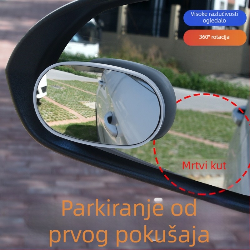 Jingduobao retrovizor – mali kružni oblik, ultra širok kut gledanja, veliko vidno polje, pomoćno ogledalo za slijepa mjesta