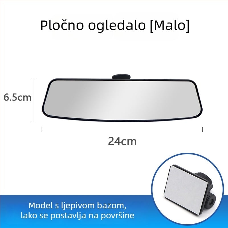 Unutarnji retrovizor automobila sa širokim vidnim poljem, anti-glare, širok kut, HD zakrivljeni i ravni ogledalo