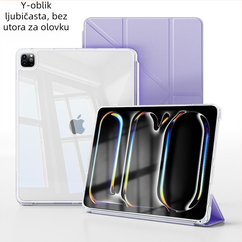 PU zaštitna futrola za iPad Air 7 s Y‑oblikom i trostrukim držačem, bez utora za olovku; kompatibilna s iPad Air 6/9/8/7; otporna na udarce, držač, magnetsko zatvaranje, otpornost na trošenje, zaštita od pada; funkcija spavanja podržana
