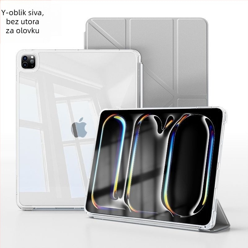 PU zaštitna futrola za iPad Air 7 s Y‑oblikom i trostrukim držačem, bez utora za olovku; kompatibilna s iPad Air 6/9/8/7; otporna na udarce, držač, magnetsko zatvaranje, otpornost na trošenje, zaštita od pada; funkcija spavanja podržana