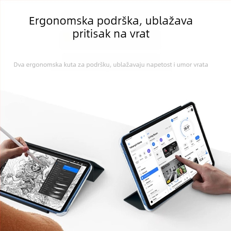 Magnetska dvostruka zaštitna futrola za iPad Air 7./6. generacije i iPad Pro 11, lagana, tankog dizajna, zaštita svih kutova