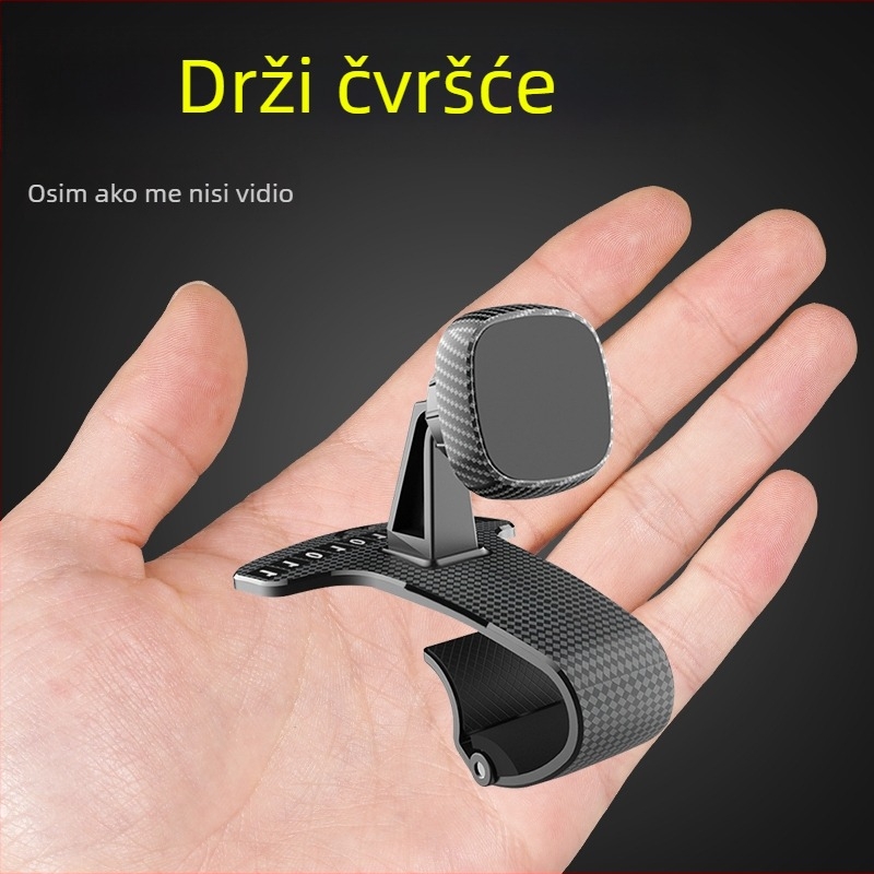 Auto držač za telefon s izravnim prikazom – magnetska ugradnja snap-on, nije punjiv; kompatibilan s sunčanim vizorom, instrument pločom i retrovizorom