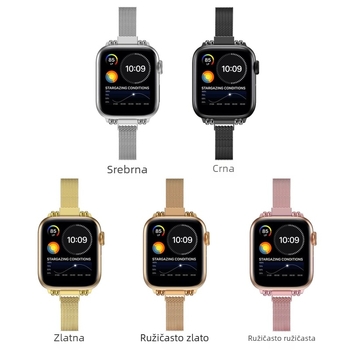 Čelična narukvica za Apple Watch s magnetskim zatvaračem, širina 12 mm