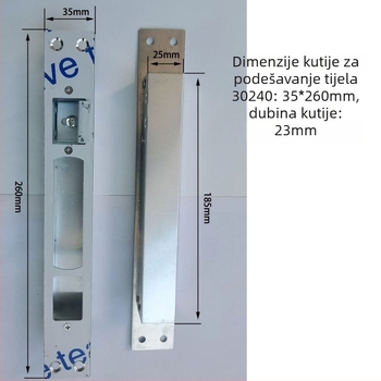 Set dodatne opreme za vrata — podesiva središnja kontrola, nehrđajući čelik i željezo, moderni minimalistički stil