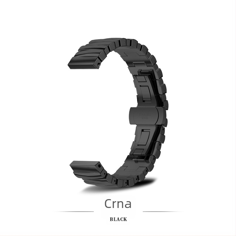 Metalni kaiš za sat kompatibilan s Apple iWatch S10, Huawei 11 Pro, Xiaomi 89 Pro, Redmi 6 – duljina 16 cm, širina 14 mm, leptir kopča, nepravilnog dizajna
