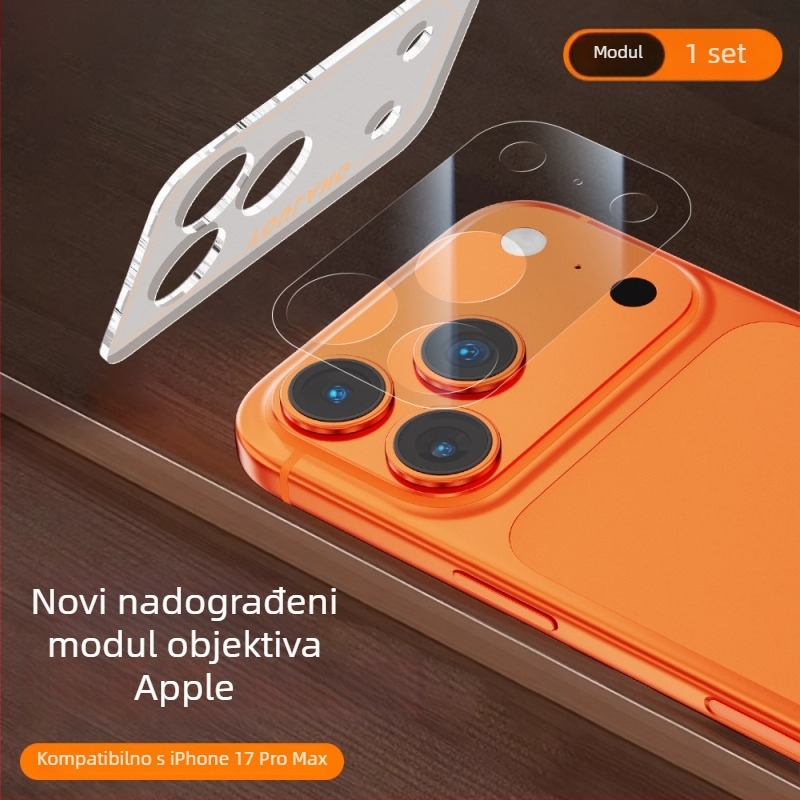 Zaštitni film za modul kamere za iPhone 17 Pro Max – kaljeno staklo, sve-u-jednom paket