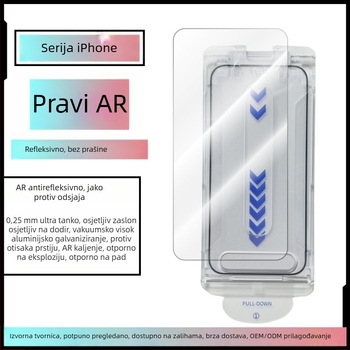 Prednji zaštitni staklo za iPhone 17 Pro Max s anti-refleksijskim premazom, visoka prozirnost, antiotisci prstiju, otporno na padove