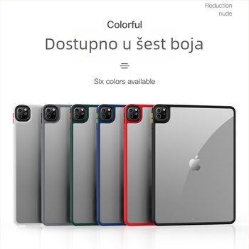 Prozirna silikonska zaštitna maska za iPad Pro 11 inča (Air 4/5) i 12.9 inča, tvrda ljuska s mekanim rubovima, otporna na padove i sprječava savijanje donjeg dijela