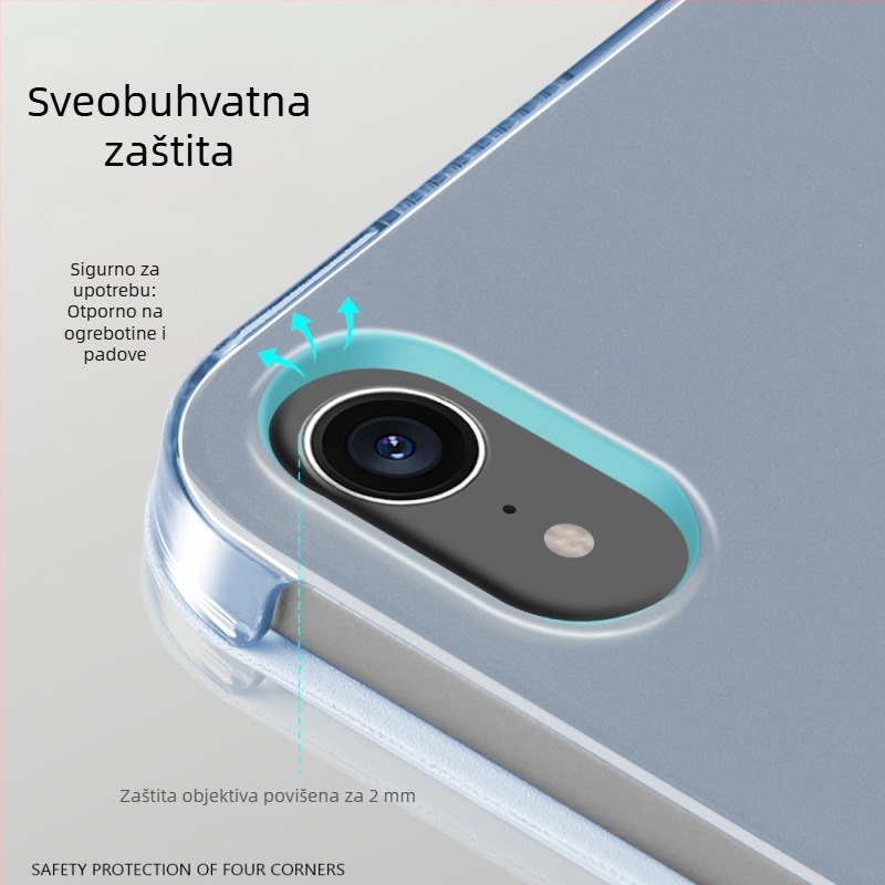 Trodjelni tvrdi kućište za tablete od 12,9 inča, Mini 7, Air 5 i 11 inča, kompatibilno s iPadom 10,2 inča.