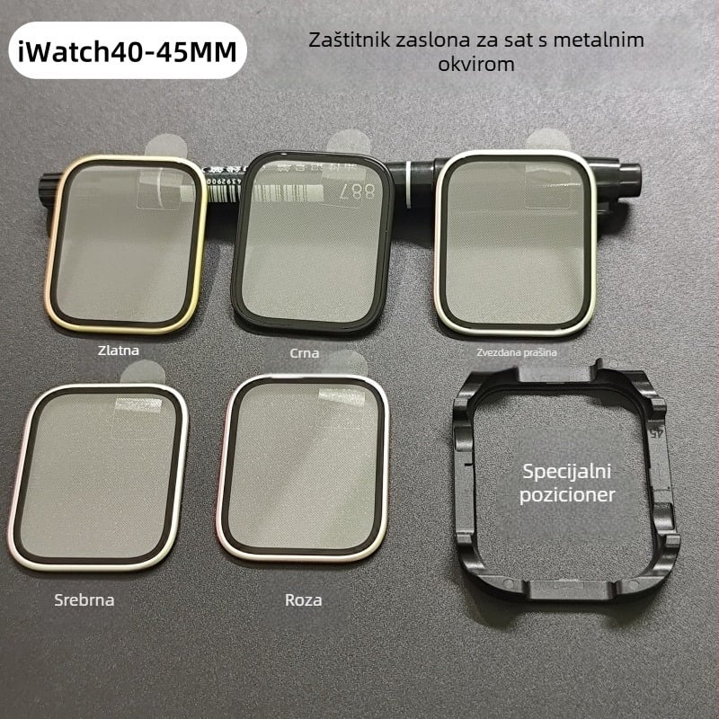 Zaštitna folija s metalnim okvirom za Apple Watch S10