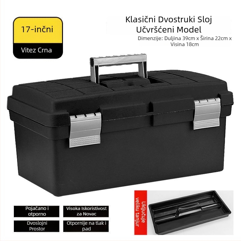 Plastična kutija za alat, ojačana, višenamjenska, za kućnu i automobilsku upotrebu (Brend: Powerful factory; Glavna namjena: Drone box; Vrsta: Plastična kutija za alat)