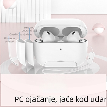 Zaštitno kućište za AirPods 4 i AirPods Pro 2, tvrdo kućište u jednoj boji