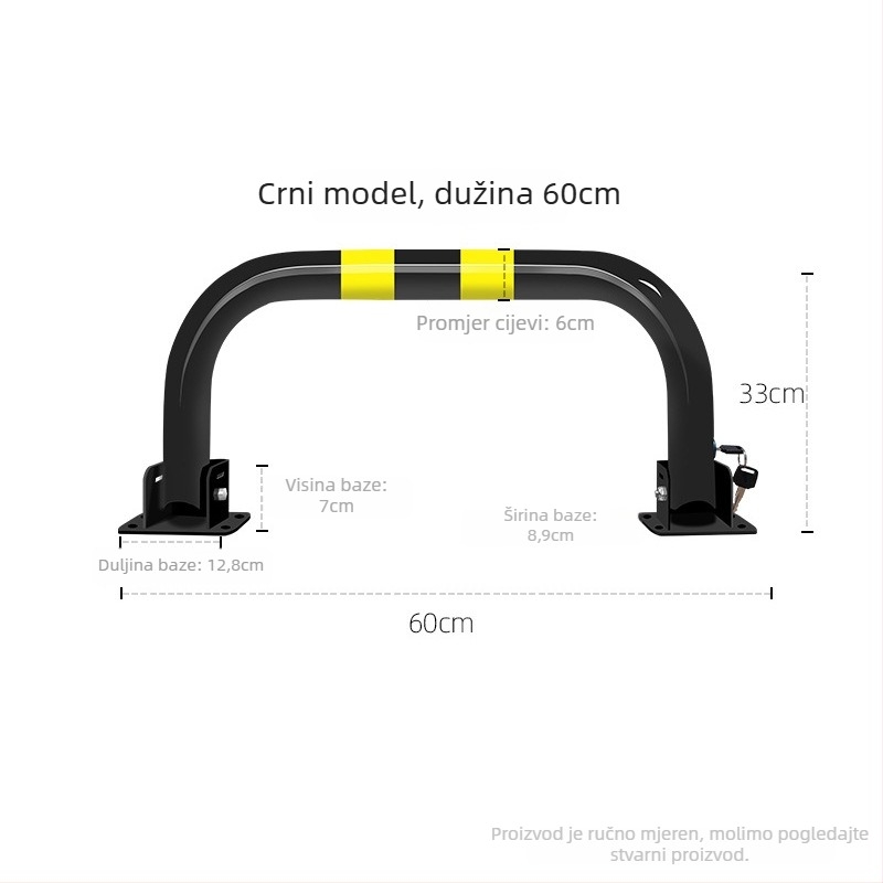 Gantry zaključavanje za parkiranje – U-oblik tijela, debeli dizajn, zaštita od sudara i tlaka, čelični cilindar (Materijal: hladno valjani čelik; Model: Gantry parking lock; Kompatibilno s: automobili, osobni automobili, terenska vozila)