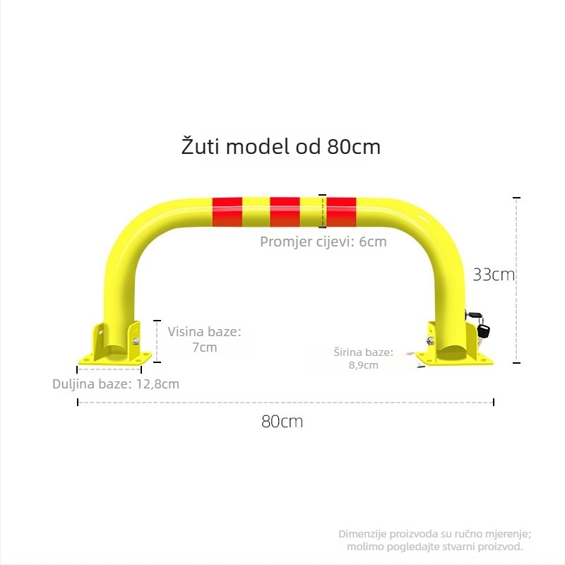 Gantry zaključavanje za parkiranje – U-oblik tijela, debeli dizajn, zaštita od sudara i tlaka, čelični cilindar (Materijal: hladno valjani čelik; Model: Gantry parking lock; Kompatibilno s: automobili, osobni automobili, terenska vozila)