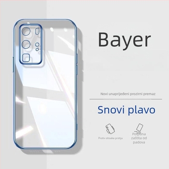 Murdinger silikonska futrola za Huawei P40 / P40 Pro, stražnji kućište, jednostavan dizajn, elektroplatirani završetak, zaštita od pada