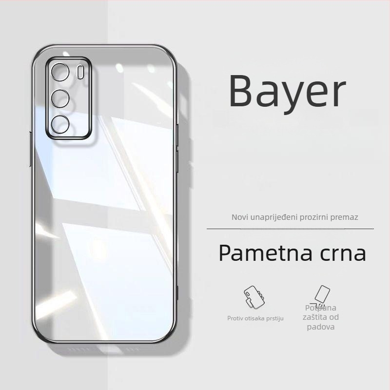 Murdinger silikonska futrola za Huawei P40 / P40 Pro, stražnji kućište, jednostavan dizajn, elektroplatirani završetak, zaštita od pada