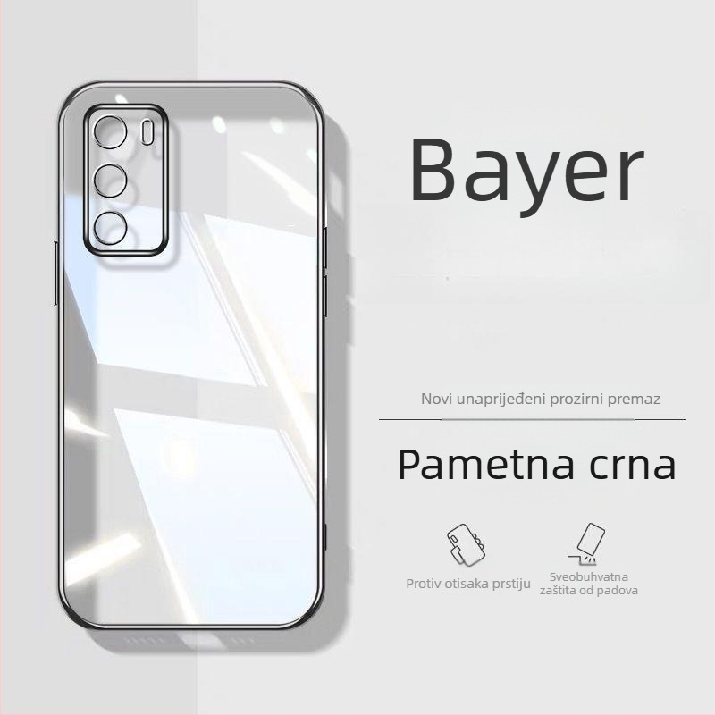 Murdinger silikonska futrola za Huawei P40 / P40 Pro, stražnji kućište, jednostavan dizajn, elektroplatirani završetak, zaštita od pada