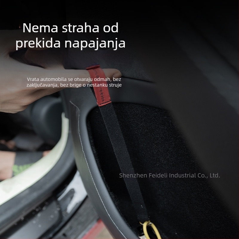 Federer Tesla Model 3/Y hitna stražnja mehanička ručica vrata s vučnim kabelom (nova verzija)