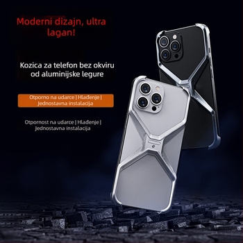 Kućište za iPhone 17 Pro Max od aluminijske legure, bez okvira, šuplji dizajn za hlađenje