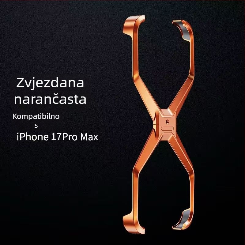 Kućište za iPhone 17 Pro Max od aluminijske legure, bez okvira, šuplji dizajn za hlađenje