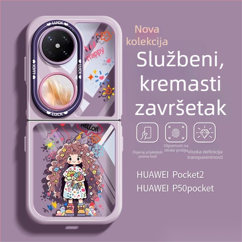 Huawei Pocket2 zaštitna maska, prozirna, puna zaštita, kompatibilna s P50 Pocket sklopnim zaslonom, otpornost na habanje