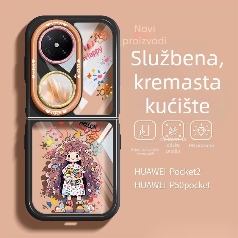 Huawei Pocket2 zaštitna maska, prozirna, puna zaštita, kompatibilna s P50 Pocket sklopnim zaslonom, otpornost na habanje