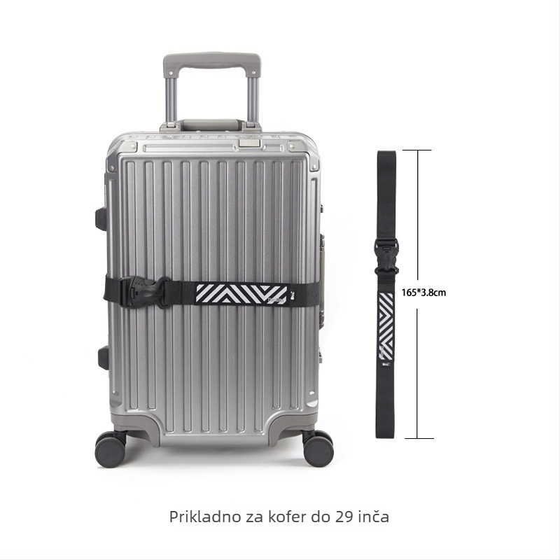 Remen za prtljagu s dvostrukim klikom – najlon s prugama, casual putni stil, jesen 2025, vlastita marka