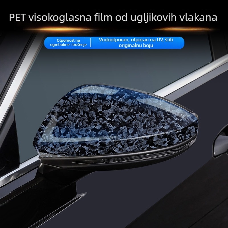 XTAF PET kompletna automobilska naljepnica folija s karbonskim uzorkom i geometrijskim dizajnom, samoljepljiva instalacija, za prednji dio, haubu, prtljažnik, krov, stražnji dio i bočne stranice