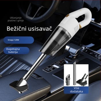 Ručni usisavač za automobil, mokro i suho čišćenje, 120W, 9000Pa, bežični, punjivi