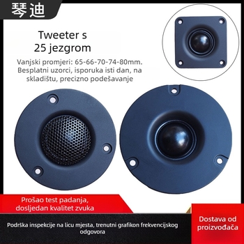 Tweeter s dijafragmom od svile, dvostruki magnetski sklop, visoka osjetljivost – za glazbene instrumente