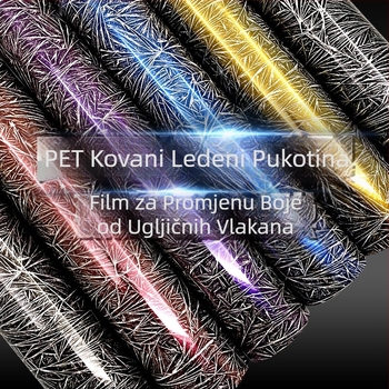 Unutarnja folija za auto s izgledom karbonskih vlakana - PET folija, središnja konzola i cijelo vozilo, marke XTAF, 1 godina jamstva