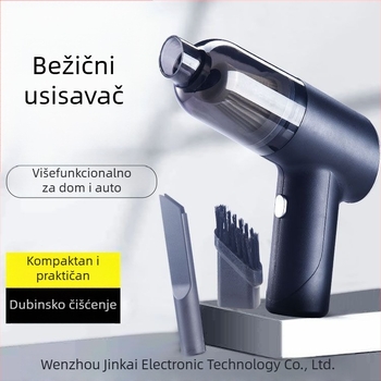 Bežični mini usisivač za automobil – ručni, USB punjenje, s četkom, 5500 Pa usis, trajanje baterije 16 minuta, pogodan za auto i kućanstvo