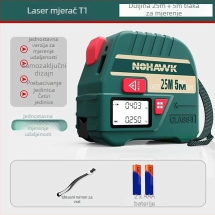 Laserski daljinomjer - Ručna laserska mjerač s infracrvenim pravilo, visokoprecizan elektronički mjerni alat, industrijske klase lasersko mjerenje
