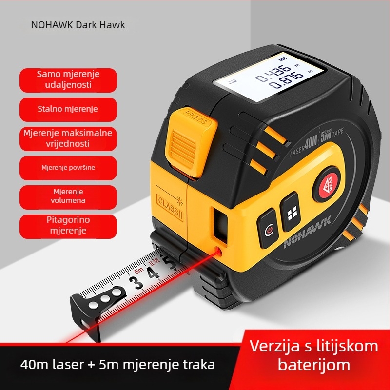 Laserski daljinomjer - Ručna laserska mjerač s infracrvenim pravilo, visokoprecizan elektronički mjerni alat, industrijske klase lasersko mjerenje
