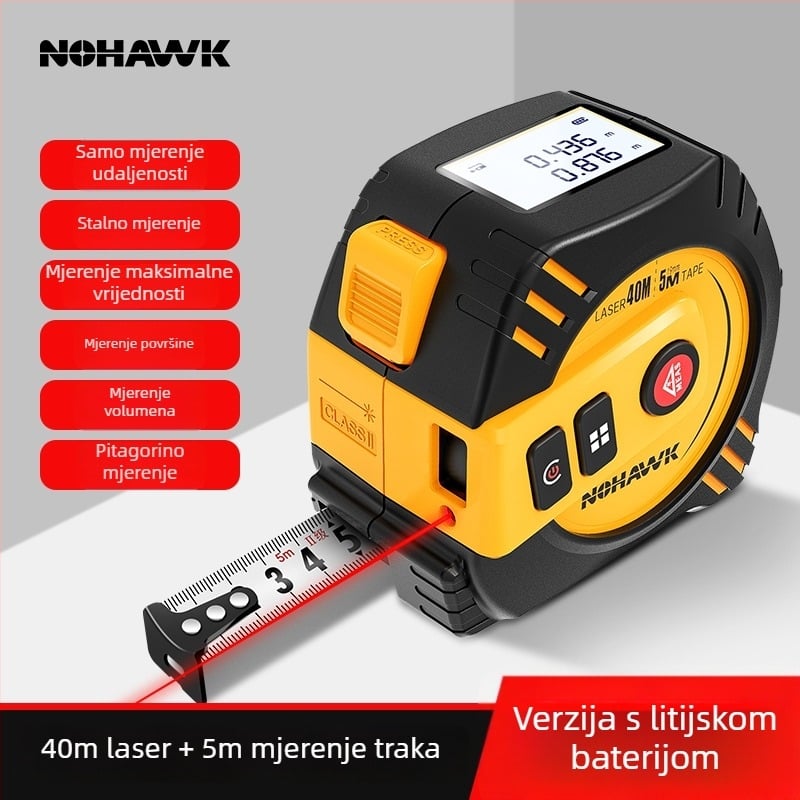 Laserski daljinomjer - Ručna laserska mjerač s infracrvenim pravilo, visokoprecizan elektronički mjerni alat, industrijske klase lasersko mjerenje