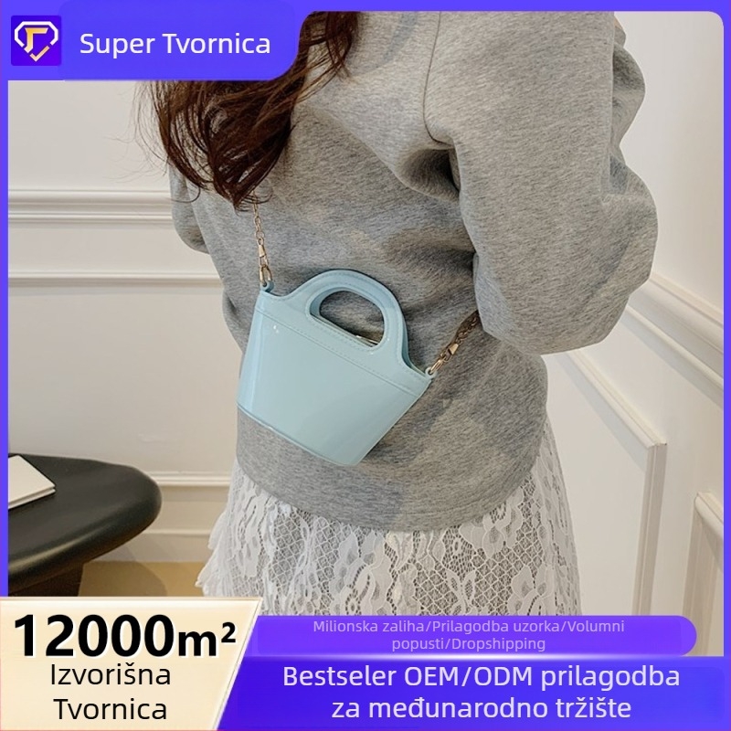 PVC torba za rameno u obliku školjke — Novi nacionalni stil; materijal PVC; oblik školjke; otvoren način otvaranja; džep za telefon