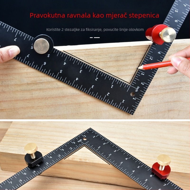 Pomoćni klip kvadratnog tenona za stolarske stolove – krajnji blok stola, kompatibilan s mjernikom za stubište, branda onkel.j