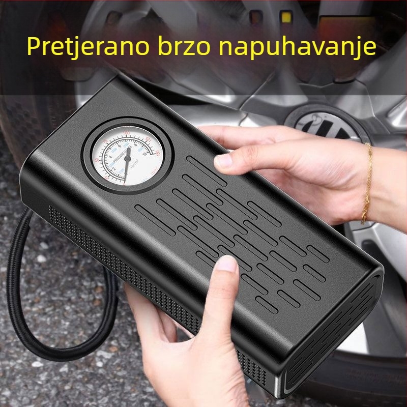 Prijenosna 12V pumpa za zrak za automobil, s digitalnim LCD zaslonom, 220W, dvostruka namjena za EV i sedan