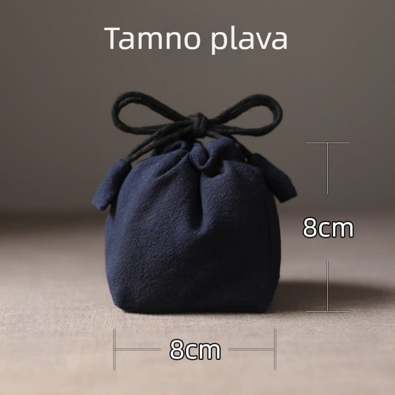 Erya putna torbica za čajni set — pamukasta vrećica s šnurovima za čajnik i šalice, novi kineski stil, otisnuto logo