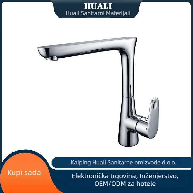 HL-09 serija bakrenih miješajućih mješalica za kuhinju i kupaonicu, stolna instalacija, keramičko jezgro ventila