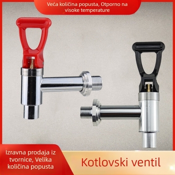 Električna slavina za vodu, nehrđajući čelik, radna temperatura 100°C, nominalni tlak 0,3 MPa, elektroplatinirani premaz