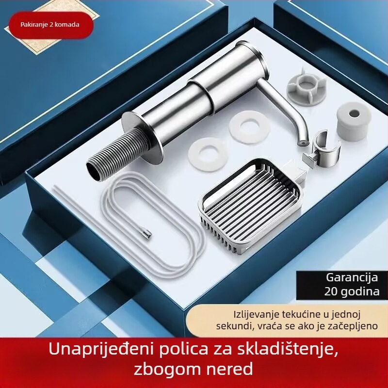 Kuhinjski ručni dozator tekućeg sapuna sa nosačem (Materijal: plast; Kromirani premaz; Stil: svijetli luksuz; Funkcija: ručno pritiskanje)