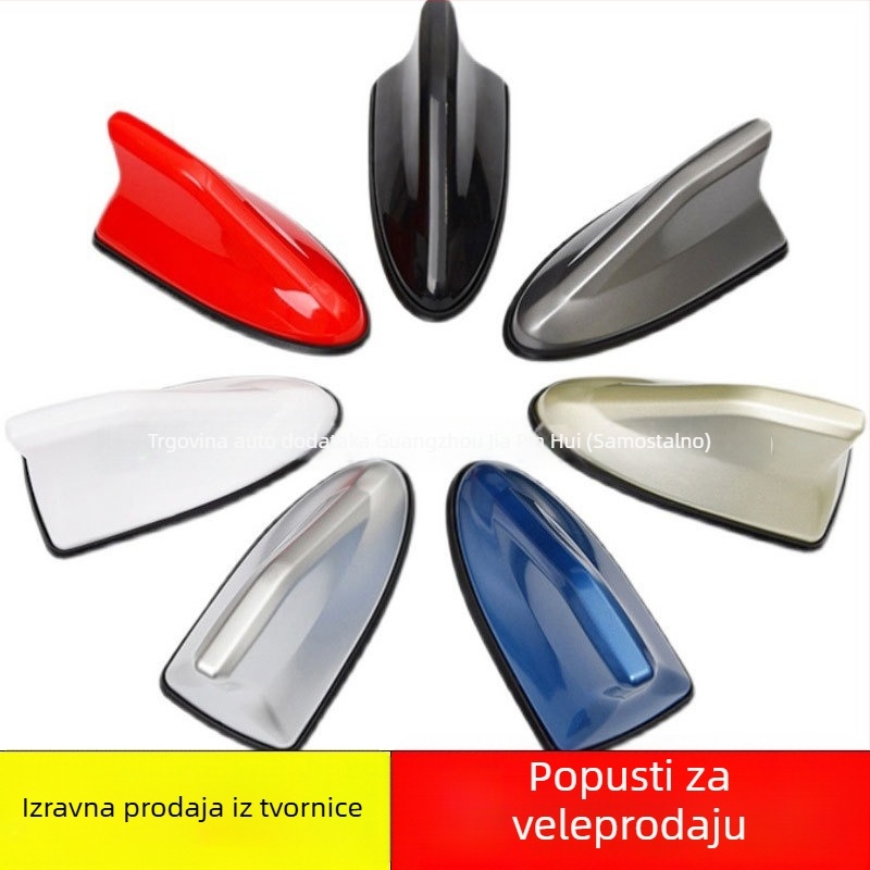 Automobilska antena u obliku fin-a ajkuna, signal, univerzalna kompatibilnost, ljepilo ugradnja, 12V, 0.1A, vijek trajanja 100000 sati