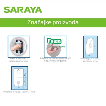 Ručni dozator antiseptika za ruke GMD500, plastični, ručno pritiskanje, moder minimalistički dizajn