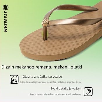 Stevesam ženske sandale za plažu, PVC gornji dio, gumena podloga, protuklizne, bez zatvarača