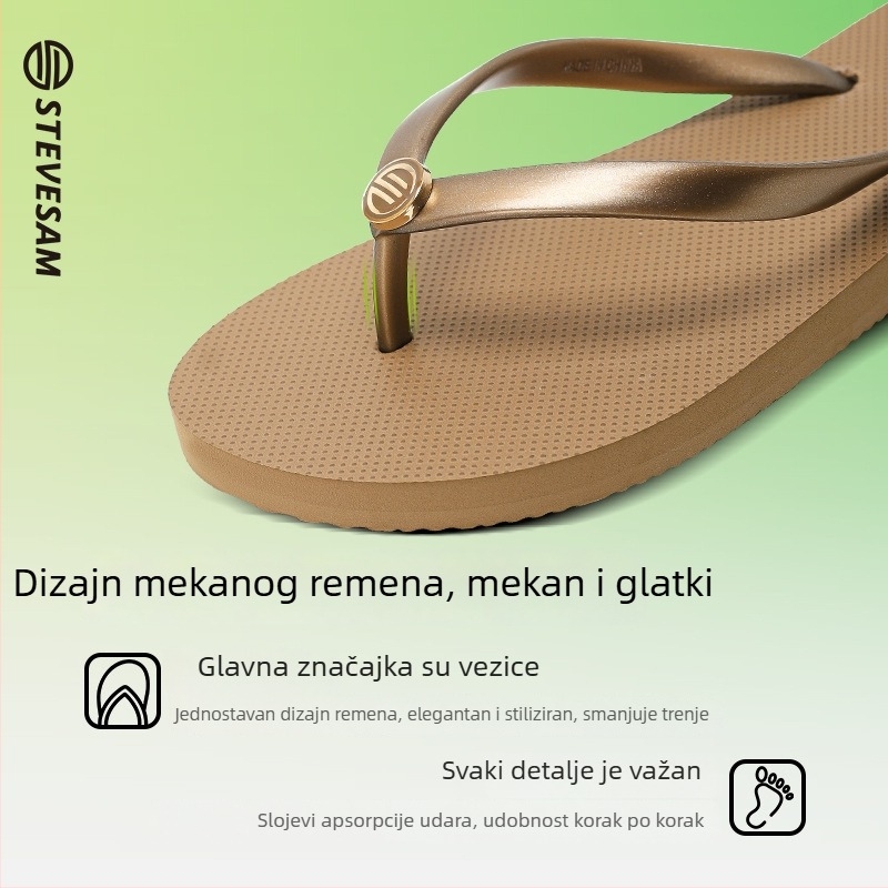 Stevesam ženske sandale za plažu, PVC gornji dio, gumena podloga, protuklizne, bez zatvarača