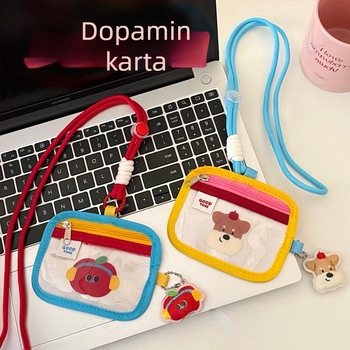 Tengyi Premium ID kartica s lancem, dizajn životinja, poliester, unisex, otporan na rezanje, pohrana kartica