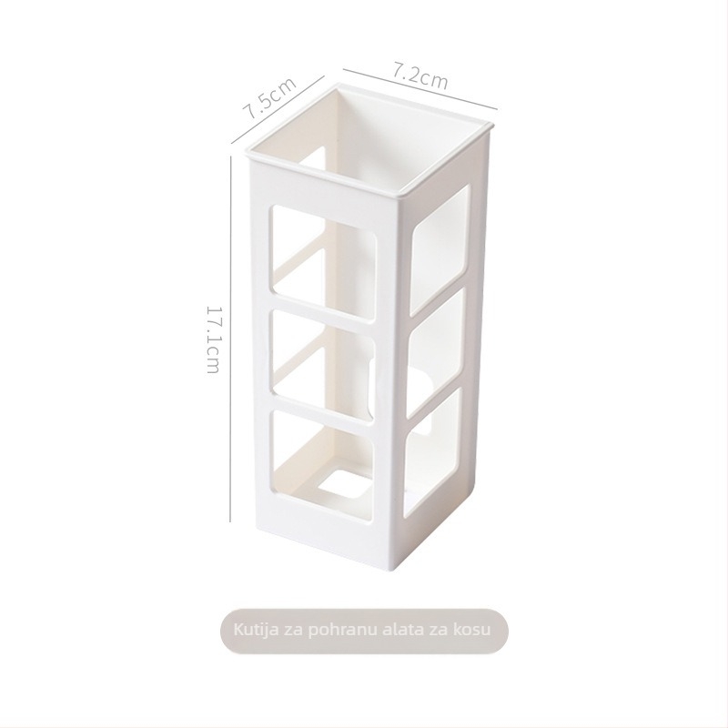 Polica za skladištenje uvijača za kosu – Plastična, 1 sloj, Moderan minimalistički stil, Nosivost: detalji na zahtjev