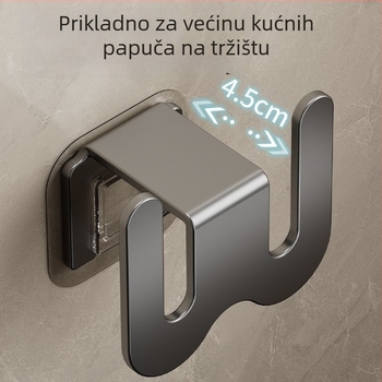 Zidni organizator cipela za kupaonice, bez bušenja, s vakuumskim pričvršćenjem, od karbonskog čelika, 1 razina